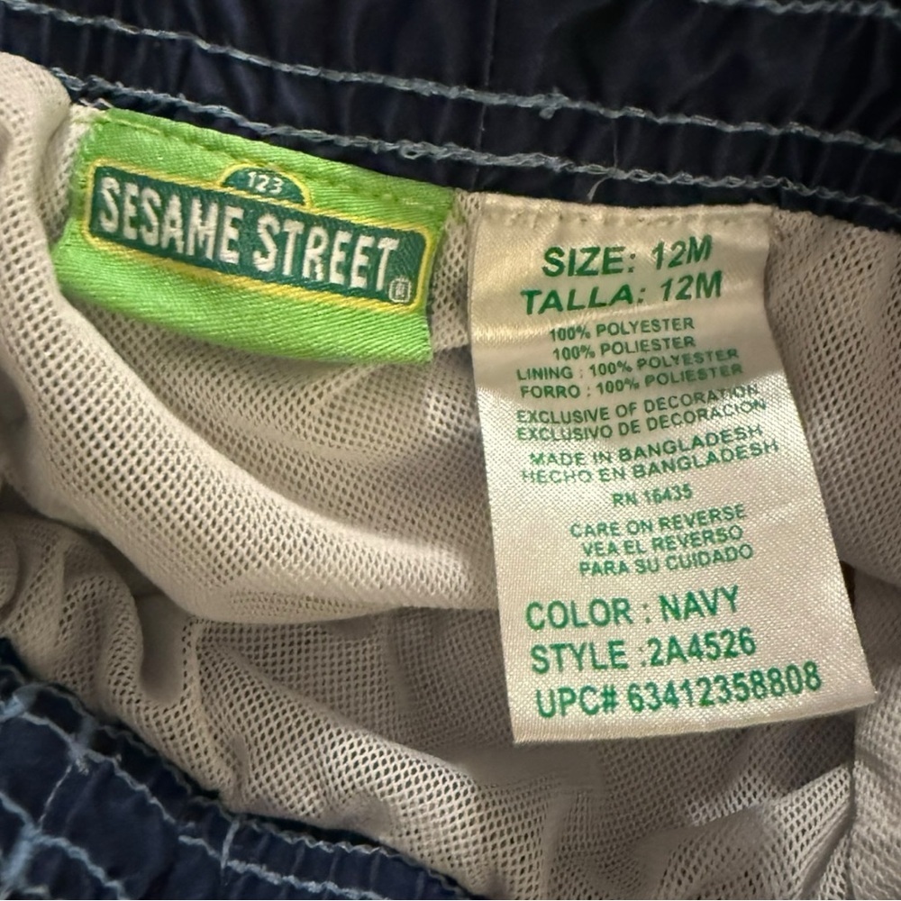 Vintage 2006 Sesame Street Elmo Swim Trunks — Size 12M - Picture 4 of 6
